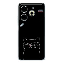 Чехол с рисунком кот на Tecno Pova 6 Neo 5G (Равнодушный кот)