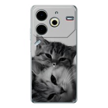Чехол с рисунком кот на Tecno Pova 6 Neo 5G (Пара котов)