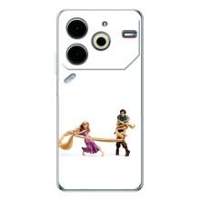 Чехол Рапунцель для Tecno Pova 6 Neo 5G – Рапунцель и Флин