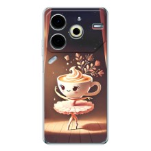 Чехол с мемом Тралалело тралала на Tecno Pova 6 Neo 5G (Балерина капучина)