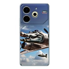 Чехол с мемом Тралалело тралала на Tecno Pova 6 Neo 5G (Бомбардиро крокодило)