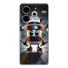 Чехол с мемом Тралалело тралала на Tecno Pova 6 Neo 5G (Капучино асасино)