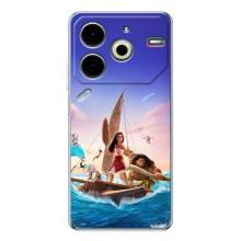 Чехол с мультфильмом Моана Tecno Pova 6 Neo 5G (Моана и Мауи)