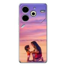 Чехол с мультфильмом Моана Tecno Pova 6 Neo 5G (Моана и Симеа)