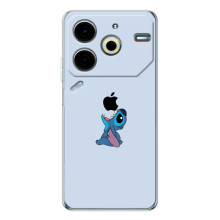 Чехол с принтом Стич на Tecno Pova 6 Neo 5G (Stitch apple)