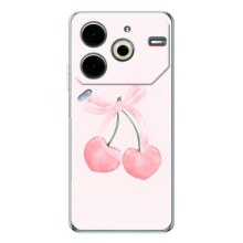 Чехол с розовым рисунком для Tecno Pova 6 Neo 5G (Розовые вишни)