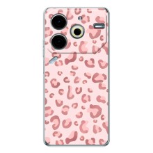 Чехол с розовым рисунком для Tecno Pova 6 Neo 5G (Розовый леопард)