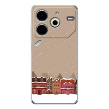 Новогодние, Праздничные Чехлы для Tecno Pova 6 Neo 5G - 2024 год (Зимний город)