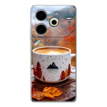 Чехол с уникальным дизайном «Осень с кофе» для Tecno Pova 6 Neo 5G – Кофе на природе