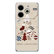 Різдвяні Чохли для Tecno Pova 6 Neo 5G (VPrint) (Merry Christmas)