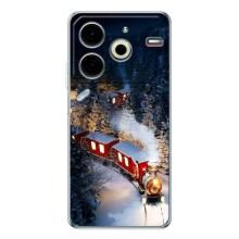 Силиконовый бампер на рождество для Tecno Pova 6 Neo 5G (Поезд)