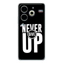 Силіконовый Чохол на Tecno Pova 6 Neo 5G з картинкою НАЙК (Never Give UP)