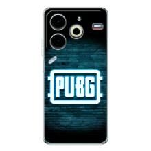 Чехол (TPU) с картинкой "Лого Пабг" на Пова 6 Нео 5G (Лого PUBG)