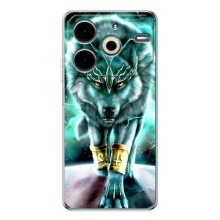 Защитные чехлы для Пова 6 Нео 5Джи (AlphaPrint) (ХИТ продаж) ВОЛК (Яркий волк)