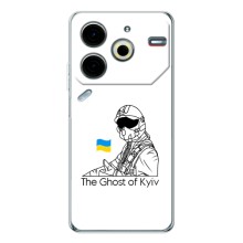 Защитные чехлы (Призрак Киева) для Tecno Pova 6 Neo 5G (AlphaPrint) (Летчик Киева)