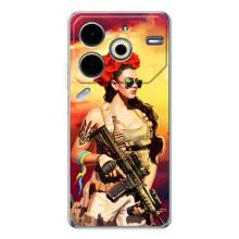 ЗСУ Чехлы (TPU) для Tecno Pova 6 Neo 5G – Женщина солдат