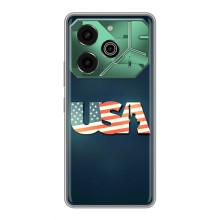 Чохол Прапор USA для Tecno Pova 6 Pro – USA