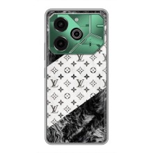 Чохол Стиль Louis Vuitton на Tecno Pova 6 Pro (LV на білому)