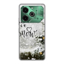 Новогодние, Праздничные Чехлы для Tecno Pova 6 Pro - 2024 год – Let it snow