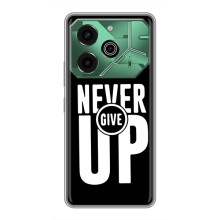 Силиконовый Чехол на Tecno Pova 6 Pro с картинкой Nike (Never Give UP)