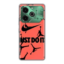 Силиконовый Чехол Nike Air Jordan на Пова 6 Про – Just Do It