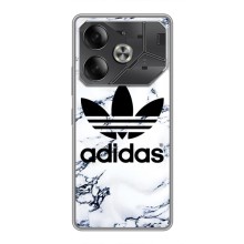 Чехлы Адидас для Tecno Pova 6 (AlphaPrint) (Адидас на мраморе)