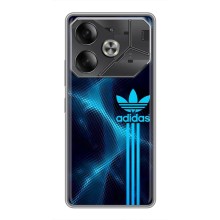 Чехлы Адидас для Tecno Pova 6 (AlphaPrint) (Синий Адидас)
