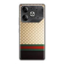 Чехлы Бренд GUCCI для Tecno Pova 6 – Фон Гуччи