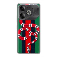 Чехлы ГУЧЧИ для Техно Пова 6 (AlphaPrint) (Gucci змия)