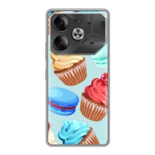 Чехлы с Фруктами для Tecno Pova 6 (VPrint) (Кексики)