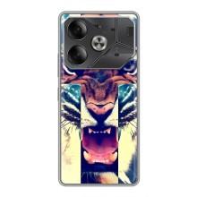 Чехлы с изображением разных животных для Tecno Pova 6 (Яркий Тигр)