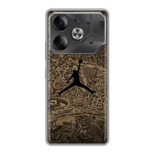 Чехлы для Tecno Pova 6 - с картинкой JORDAN (AlphaPrint) (Logo Jordan)