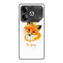 Чехлы с картинкой Лисички для Tecno Pova 6 (VPrint) (Девочка Лиса)