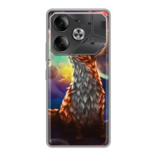 Чехлы с картинкой Лисички для Tecno Pova 6 (VPrint) (Лисица в космосе)
