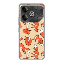 Чехлы с картинкой Лисички для Tecno Pova 6 (VPrint) (Лисички)