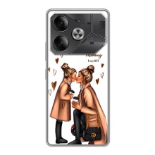 Чехол с печатью для Tecno Pova 6 - (Мама с ребенком) (AlphaPrint) (Дочка и мама)