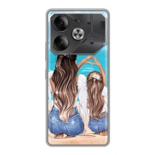 Чехол с печатью для Tecno Pova 6 - (Мама с ребенком) (AlphaPrint) (Мама с доченькой)