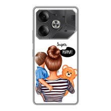 Чехол с печатью для Tecno Pova 6 - (Мама с ребенком) (AlphaPrint) (Мама с сыном)