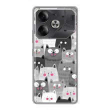 Чехлы с Котиками для Tecno Pova 6 (VPrint) (Рисованные котики)