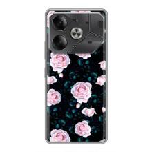 Чехлы с принтом Розочки для Tecno Pova 6 – Чайные розы
