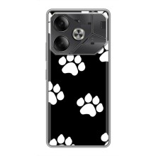 Чехлы с собаками для Tecno Pova 6 (VPrint) (Следы собаки)