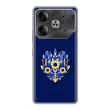 Чехлы для Tecno Pova 6  Укр. Символика (AlphaPrint) (Цветочный Герб)