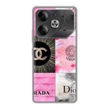 Чохол (Dior, Prada, YSL, Chanel) для Tecno Pova 6 (Модніца)