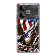 Чохол Прапор USA для Tecno Pova 6 (Прапор USA)