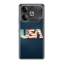 Чохол Прапор USA для Tecno Pova 6 – USA