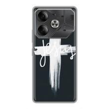 Чехол для Tecno Pova 6 (AlphaPrint) - (Христианские) (Иисус)
