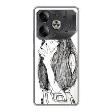 Чехол с печатью для Tecno Pova 6 - (Мода) (AlphaPrint) (Фото девочки)