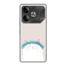 Чохол на тематику: Коти для Tecno Pova 6 – Білий котик