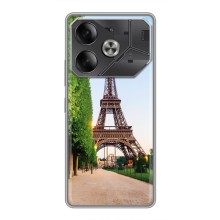 Чехол Эйфелева Башня для Tecno Pova 6 - (AlphaPrint) (Дорога в Париж)