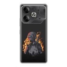 Чохол з картинкою "Герой Pubg" на Tecno Pova 6 – В полум'ї